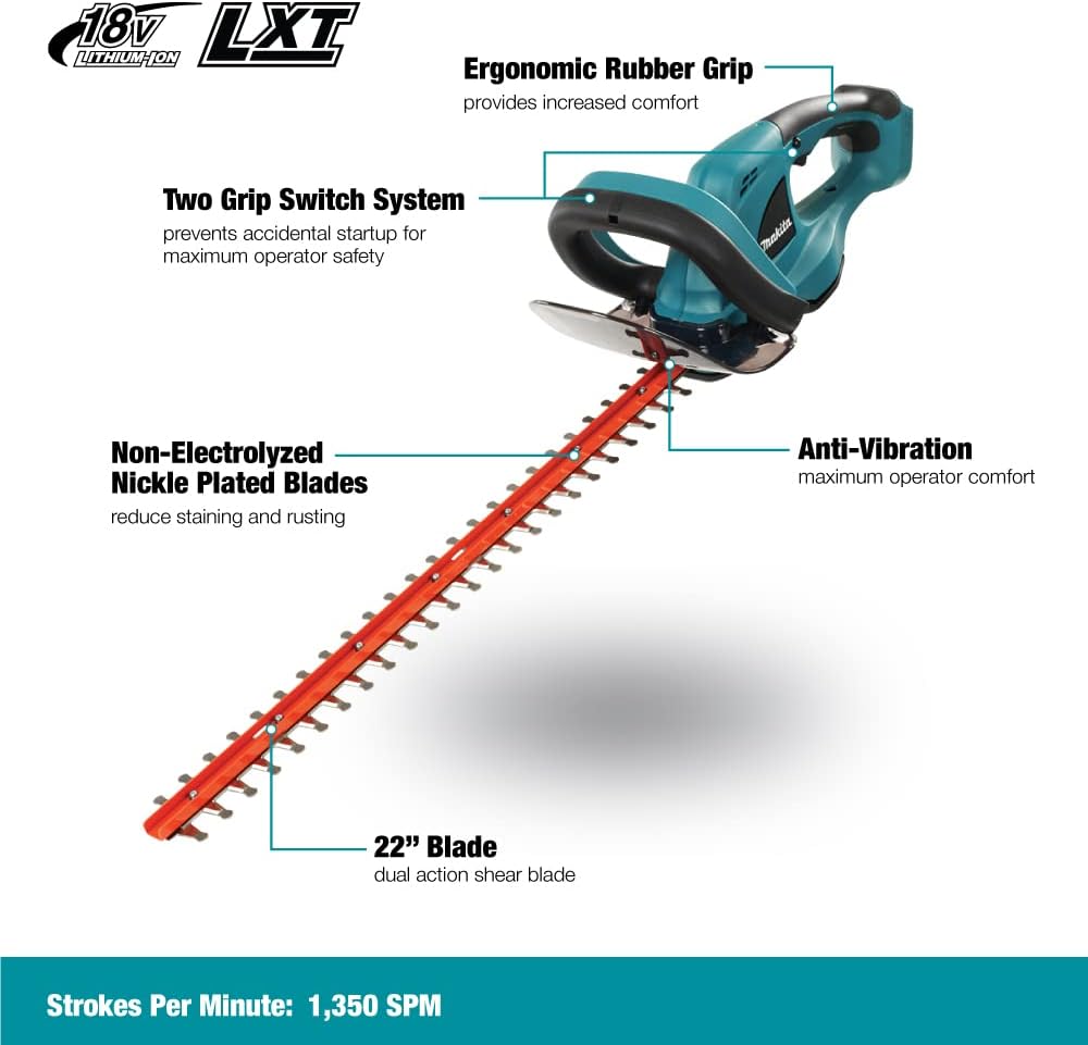 Makita 18V Hedge Trimmer DUH523Z – 52cm Blade, Bare Unit