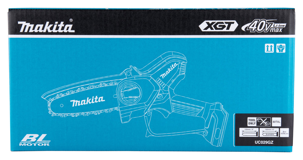 Makita 40V Max XGT Cordless Chainsaw β UC029GZ, 6" Bar, Tool Only